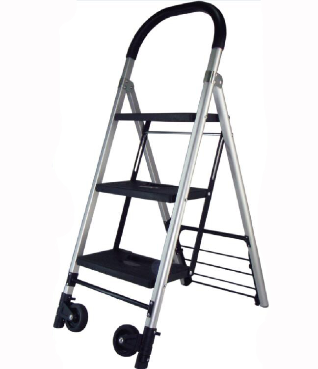 Folding Step Ladders Cart with step 120KG & platform 60KG