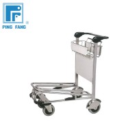 Hand Brake Stainless steel Airport Luggage Trolley Cart