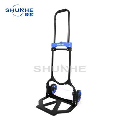 Steel personal hand cart trolley 70kg steel trolley folding hand trolley