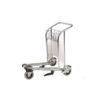 High strength Stainless steel 3 wheel carts hand trolley airport trolley with hand brake