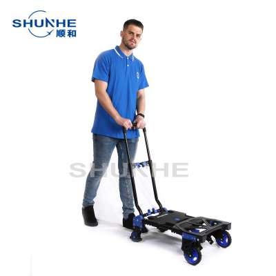 2 in 1 mutil function aluminum trolley 2 wheel or 4 wheel hand trolley